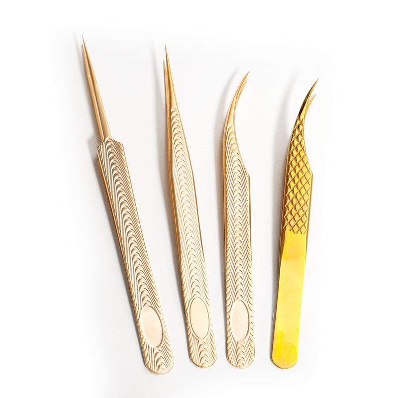 Tweezers de extensão de cílios