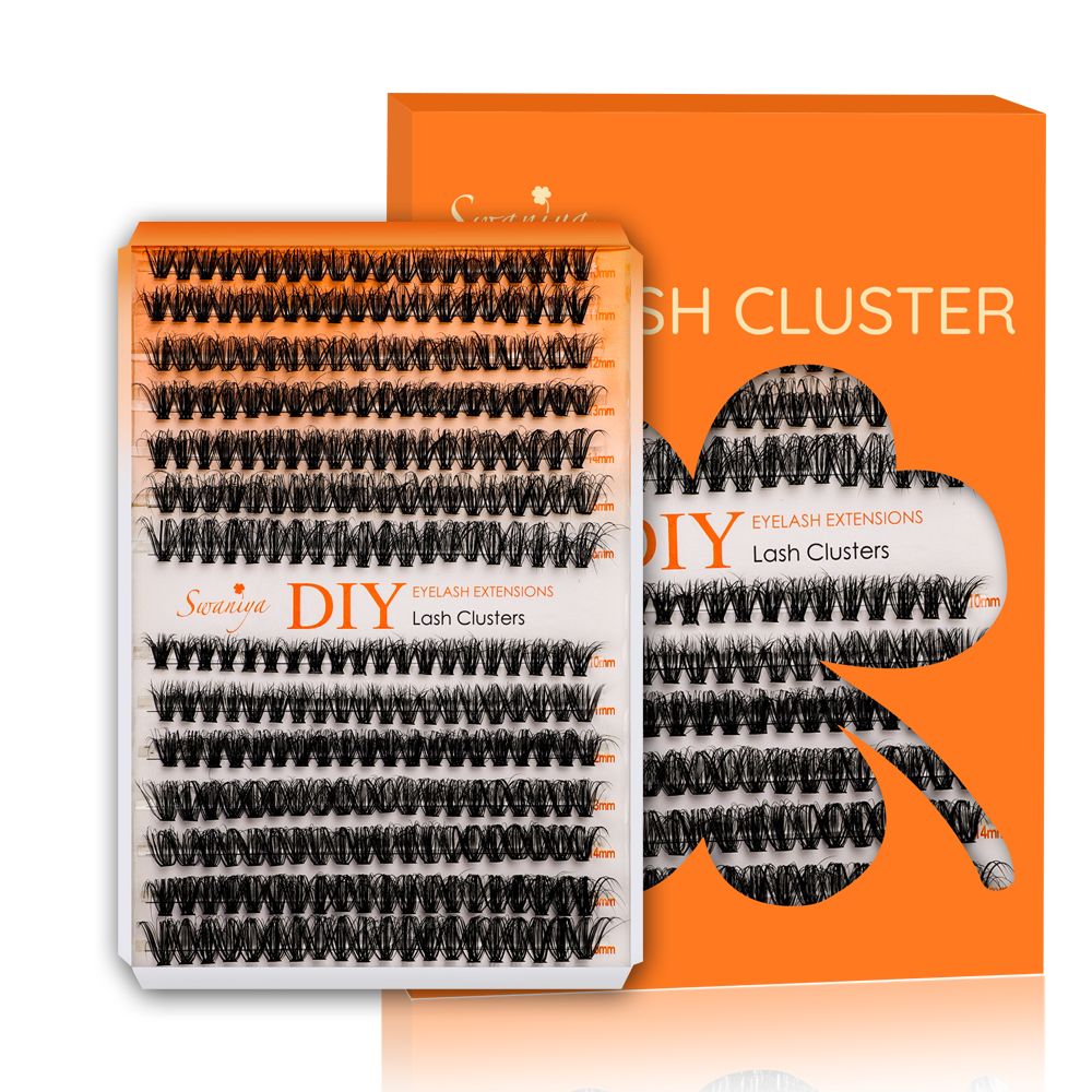 Extensões de cílios de cluster DIY